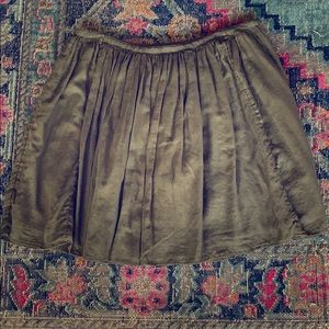 Army Green Flowy Skirt